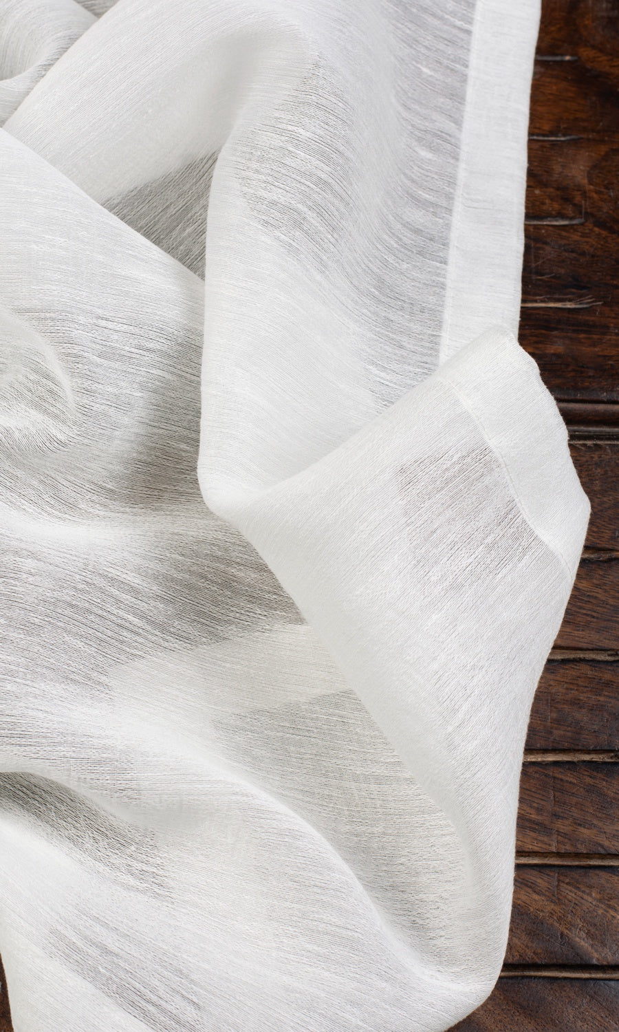 Plain Sheer Window Treatments Fabric By the Metre (White)