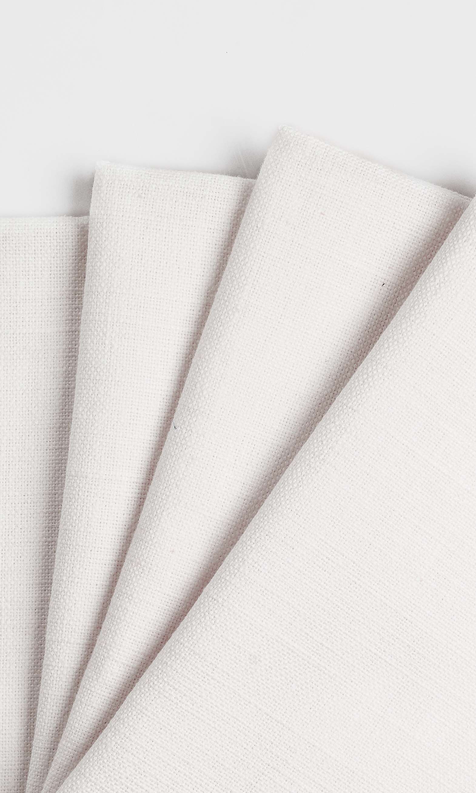 Linen Window Treatments Fabric By the Metre (White)