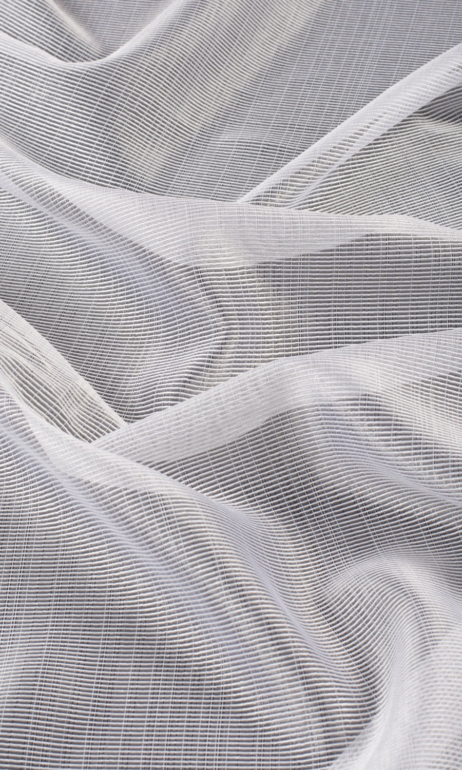 Textured Sheer Free Fabric Material Sample (White)