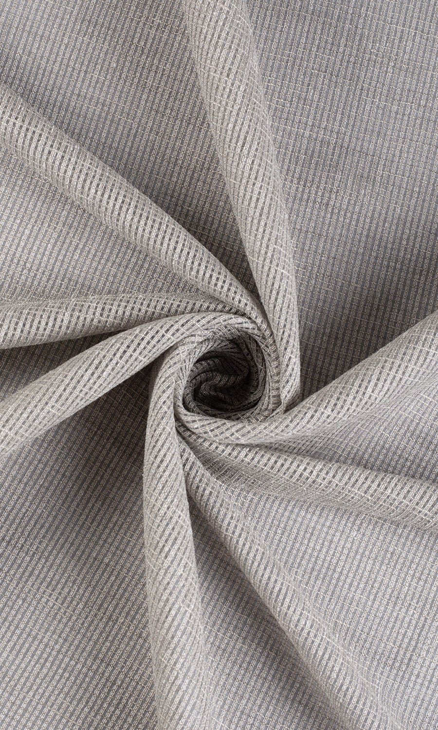 Checkered Sheer Fabric Material By the Metre (Grey)