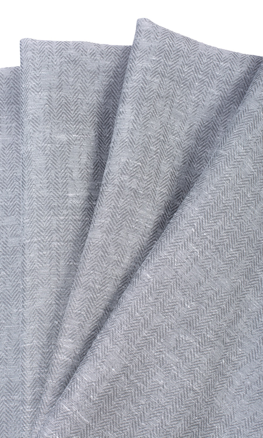 Chevron Textured Sheer Fabric Sample for Curtains & Drapes (Cool Grey)