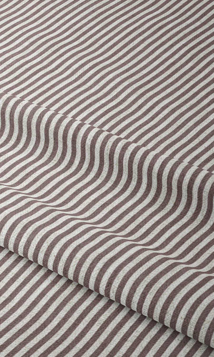 Striped Print Home Textile Fabric Material By the Metre (Plum Purple)