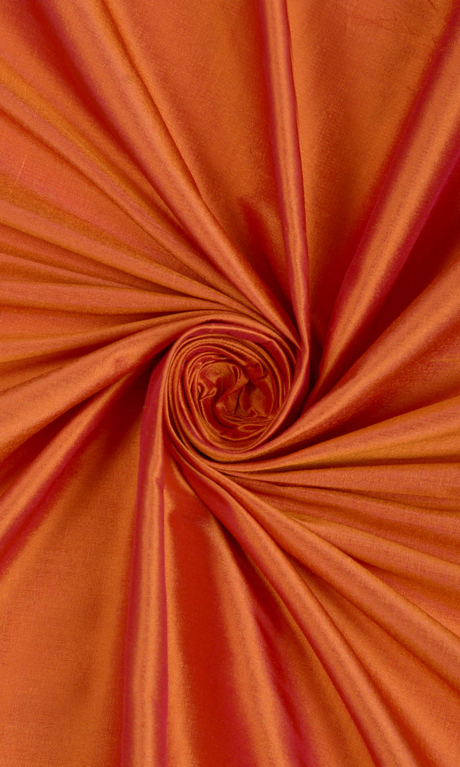 Shantung Silk Home Décor Fabric By the Metre (Saffron Orange)