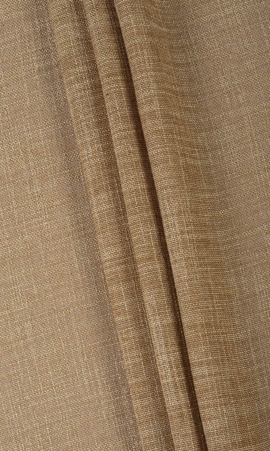 Textured Sheer Home Textile Fabric Material By the Metre (Peanut Brown)