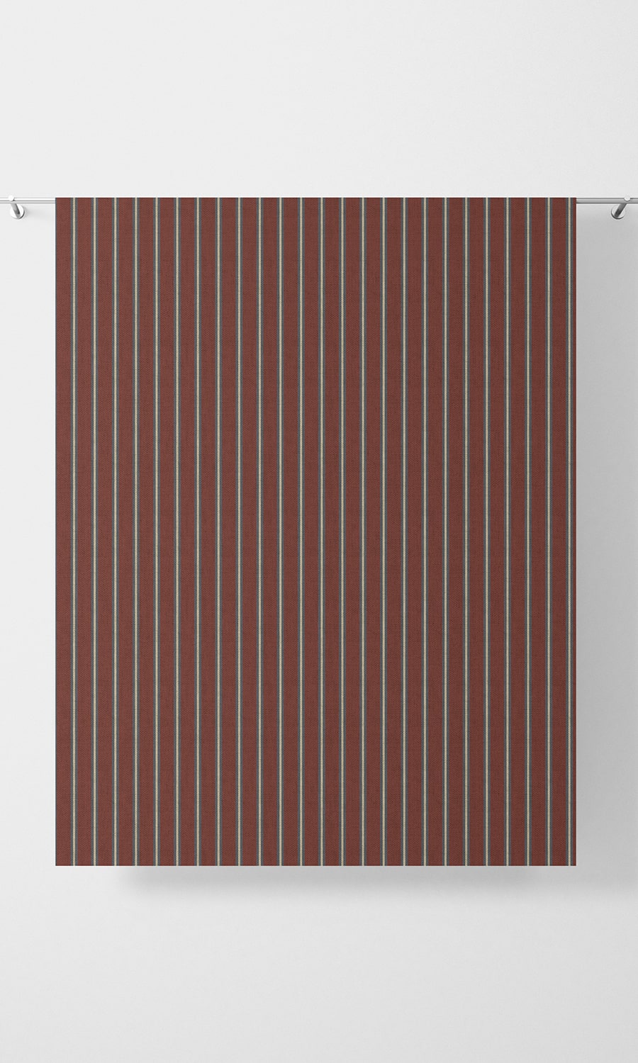 Striped Home Décor Fabric By the Metre (Red & Grey)