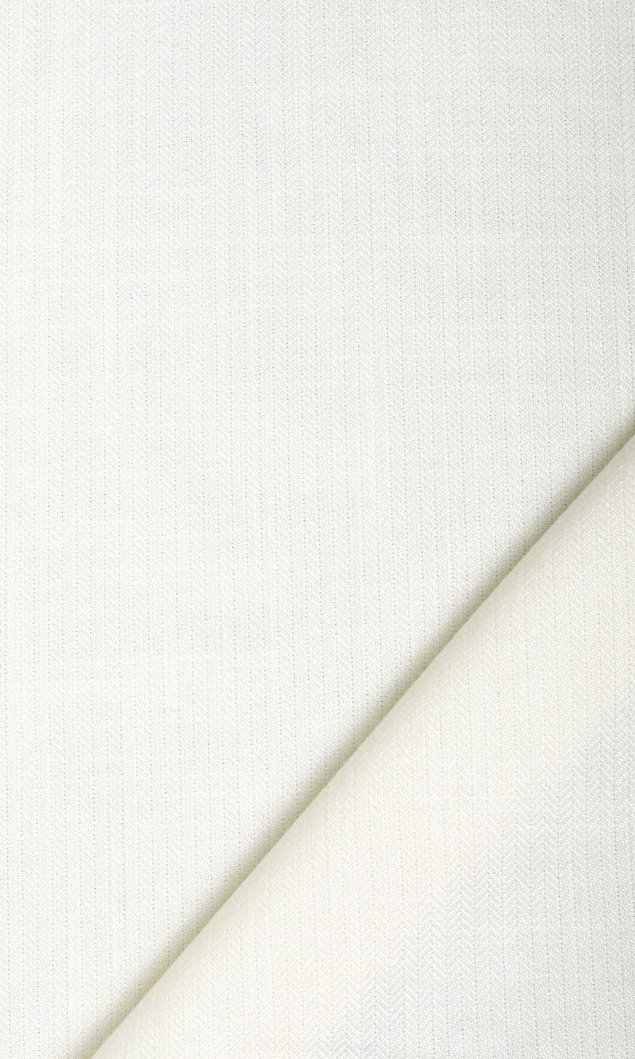 Herringbone Textured Home Textile Fabric Material By the Metre (White/ Cream)