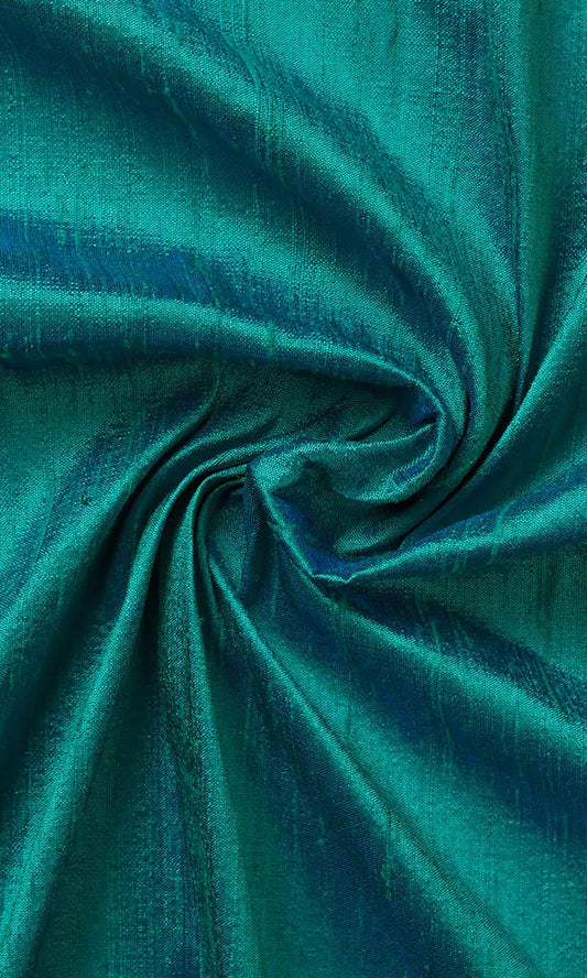 Dupioni Silk Curtains (Aqua Blue)