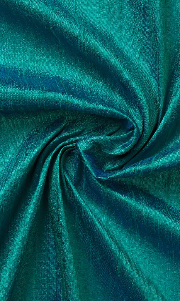 Dupioni Silk Home Décor Fabric By the Metre (Aqua Blue)