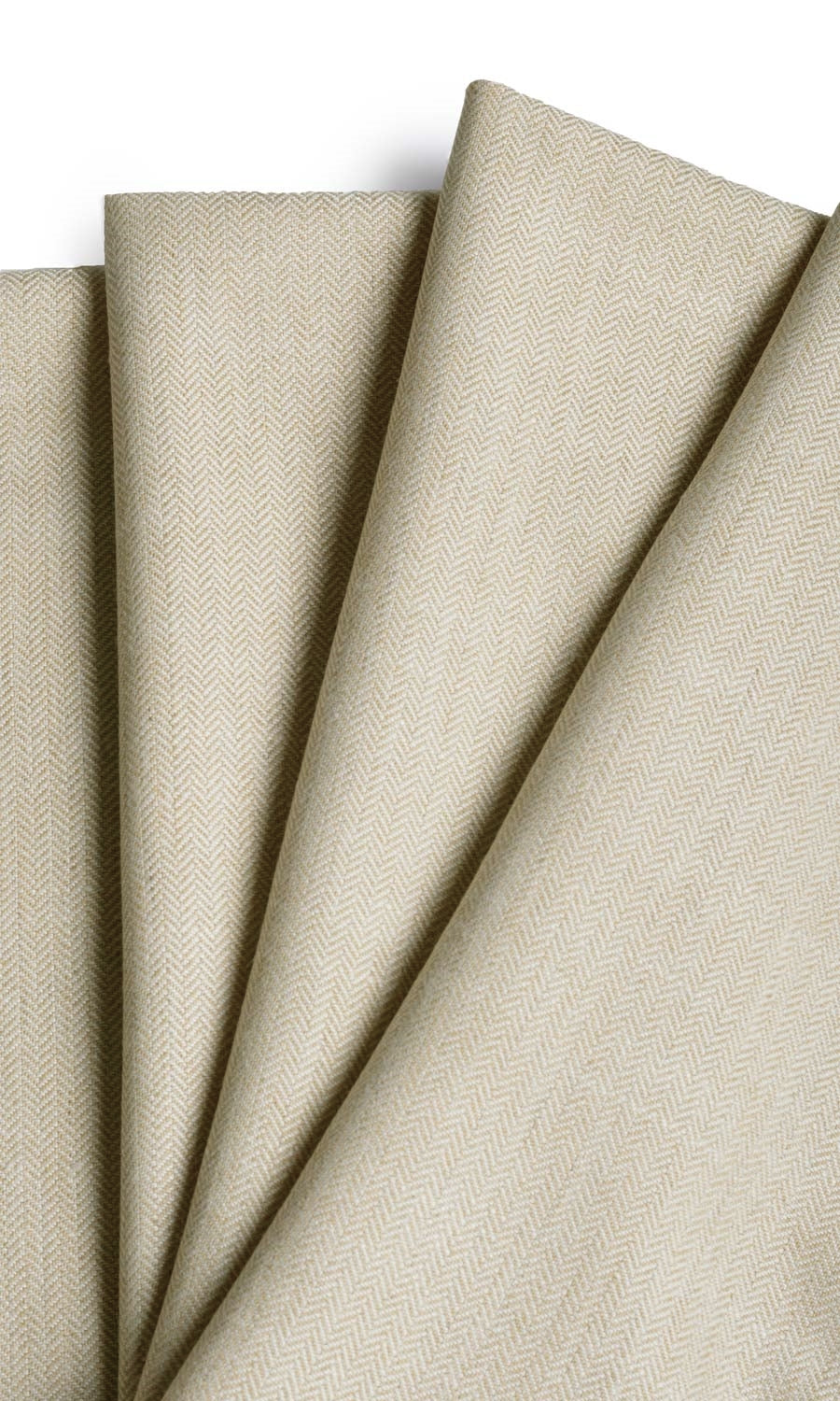 Herringbone Textured Window Treatments Fabric By the Metre (Beige)