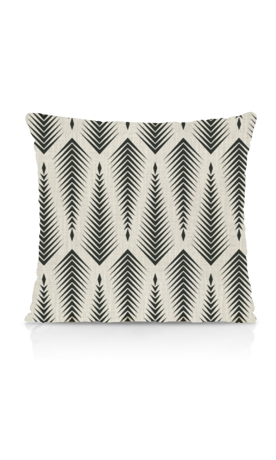Geo-Print Home Textile Fabric Material Sample (Black/ Milky White)