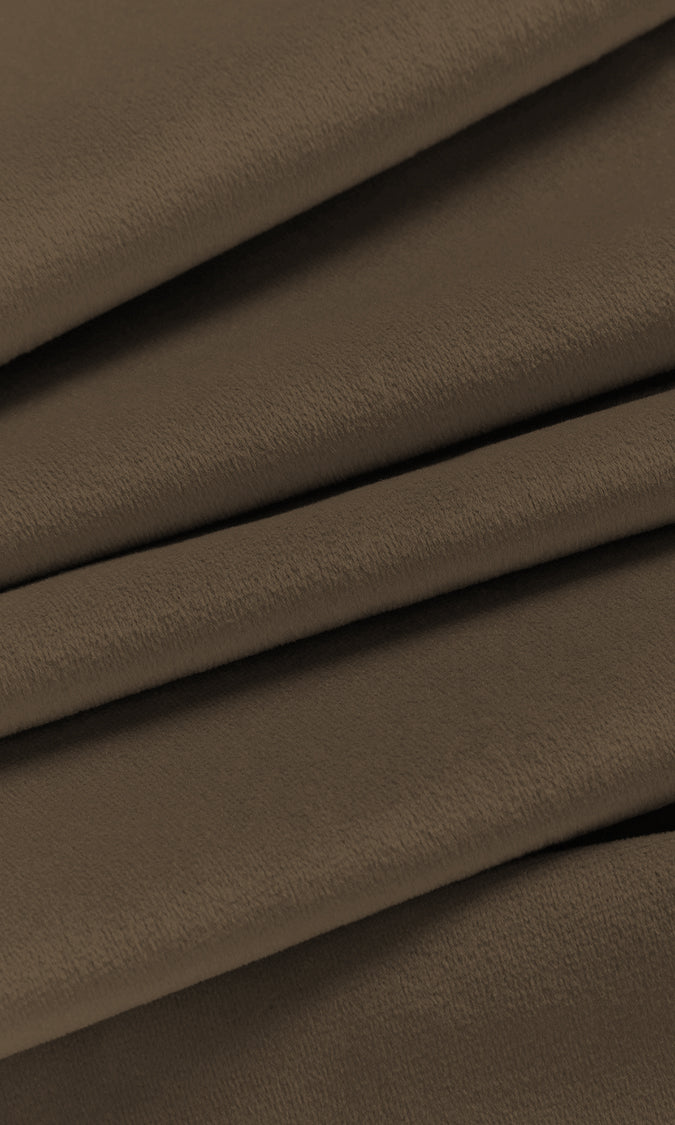 Velvet Home Décor Fabric By the Yard (Coffee Brown)