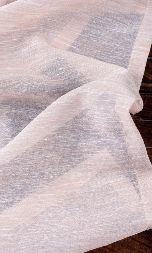 Textured Sheer Drapes (Peach/ Pink)