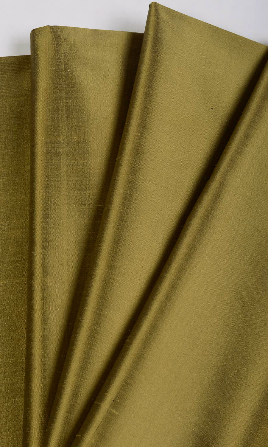 Shantung Silk Fabric Material By the Metre (Olive Green)