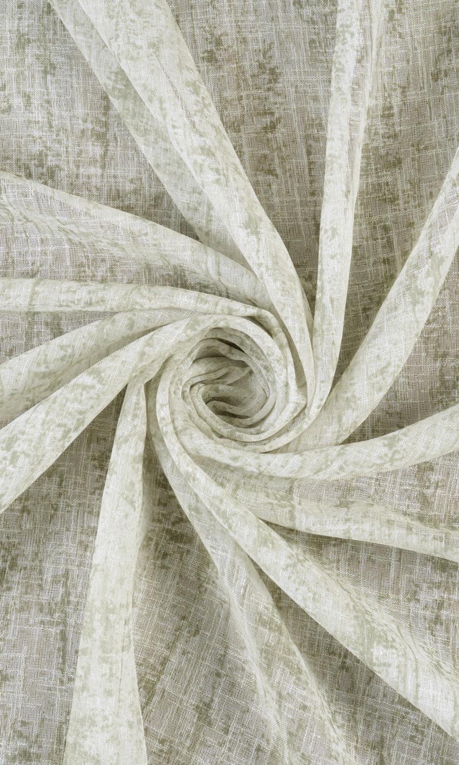 Textured Sheer Home Textile Fabric Material By the Metre (Green)