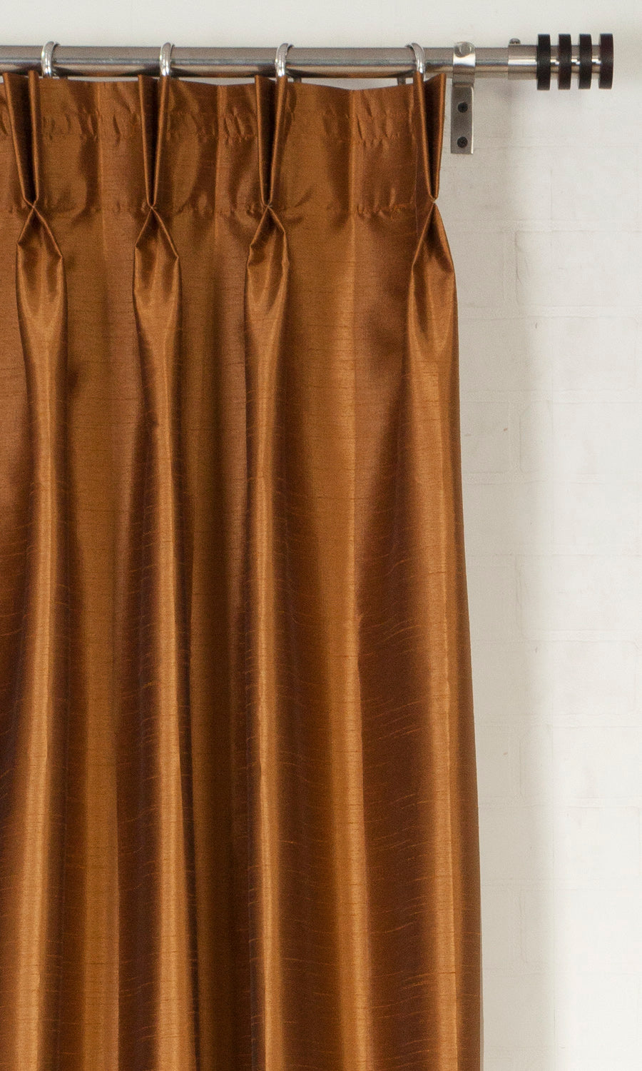 Faux Silk Home Textile Fabric Material Sample (Brown)