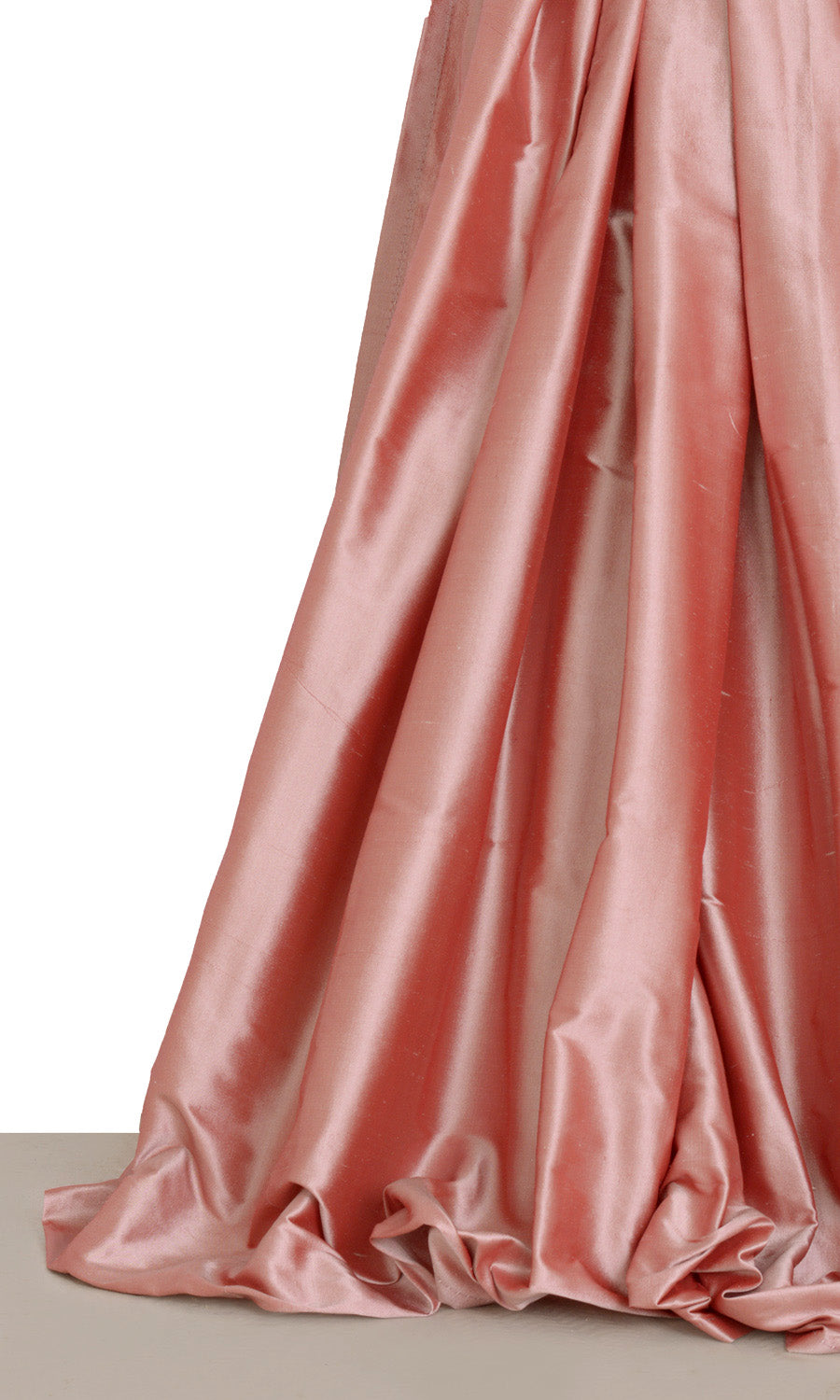 Shantung Silk Window Treatments Fabric By the Metre (Blush Pink/ Red)