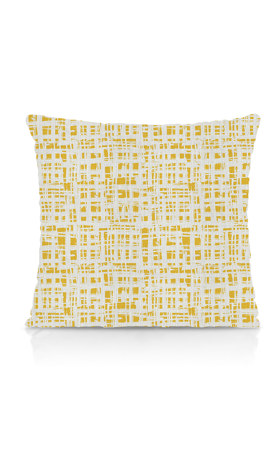 Abstract Print Home Textile Fabric Material Sample (Eggshell White/ Yellow)