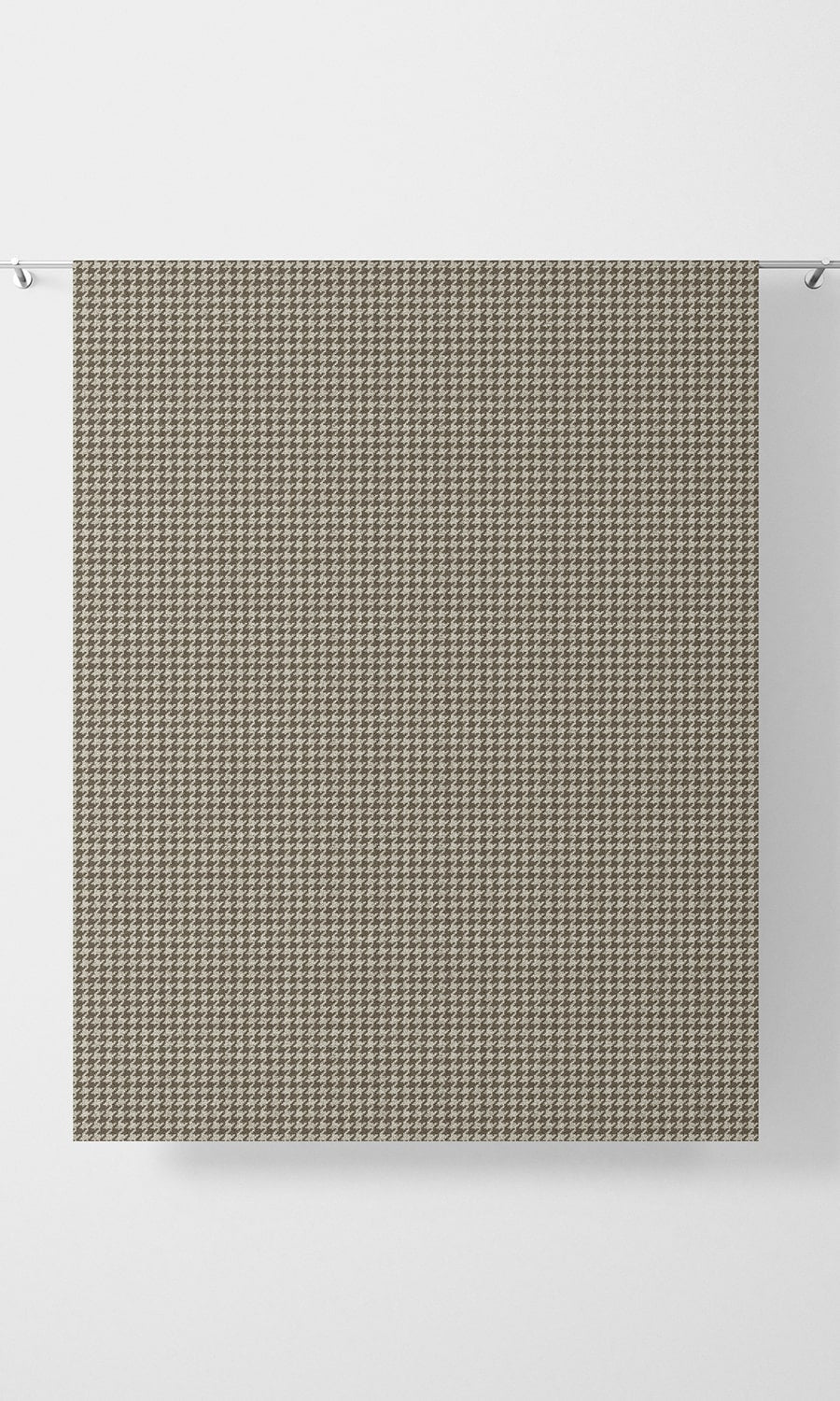 Houndstooth Patterned Free Fabric Material Sample (Brown)