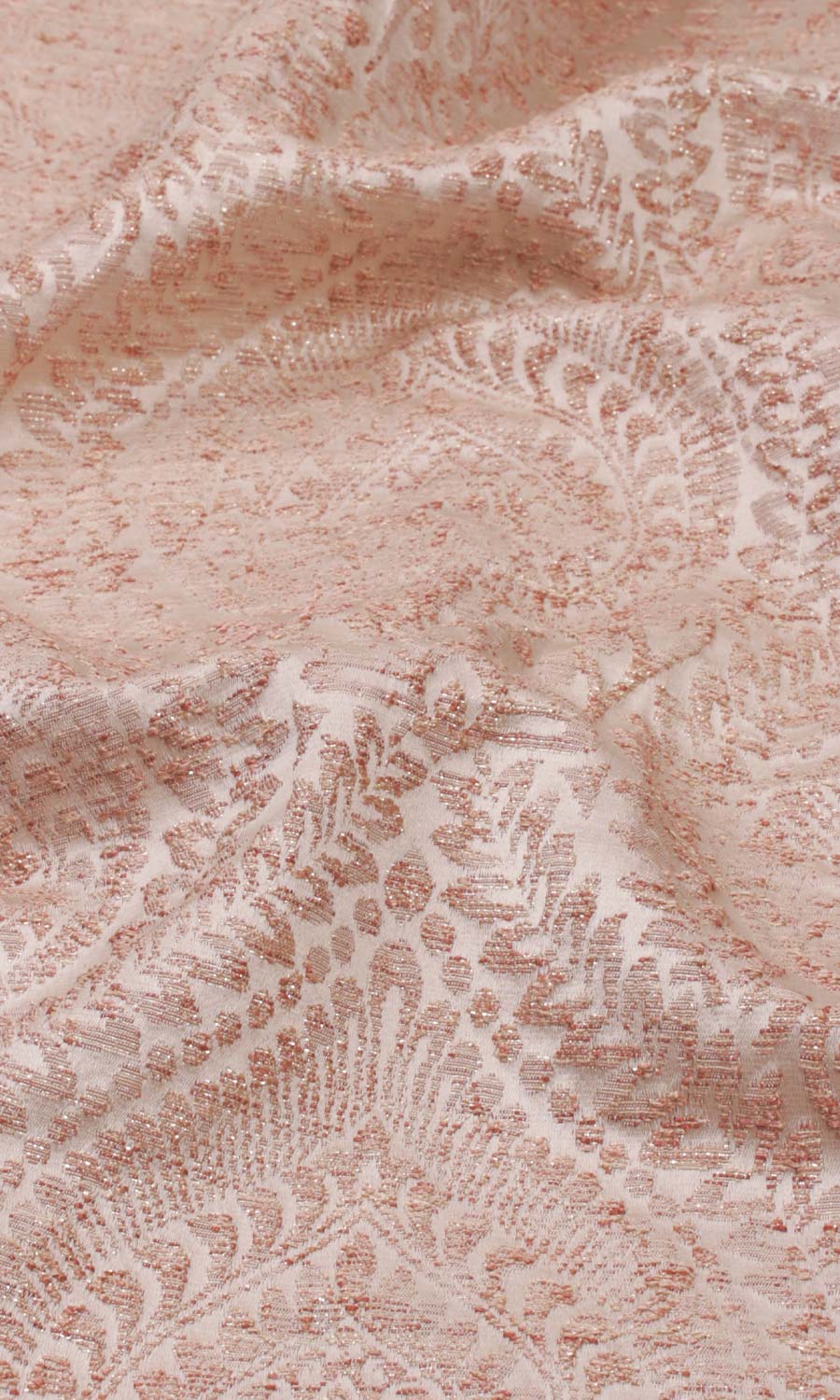 Textured Floral Home Textile Fabric Material Sample (Pale Pink)