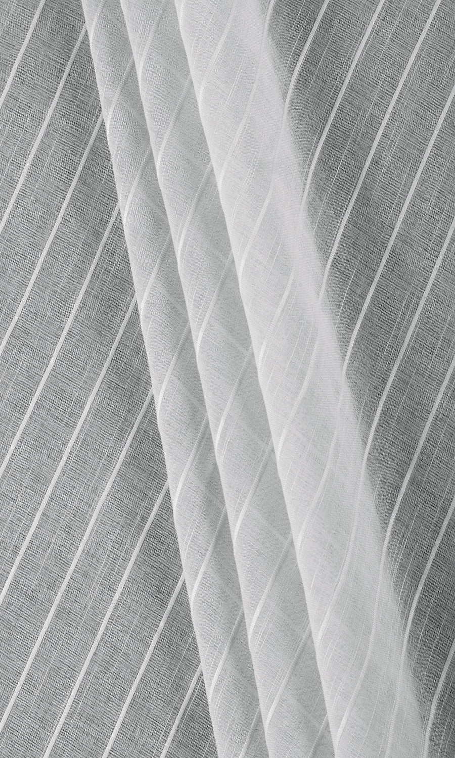 Striped Sheer Fabric Sample for Curtains & Drapes (Grey)