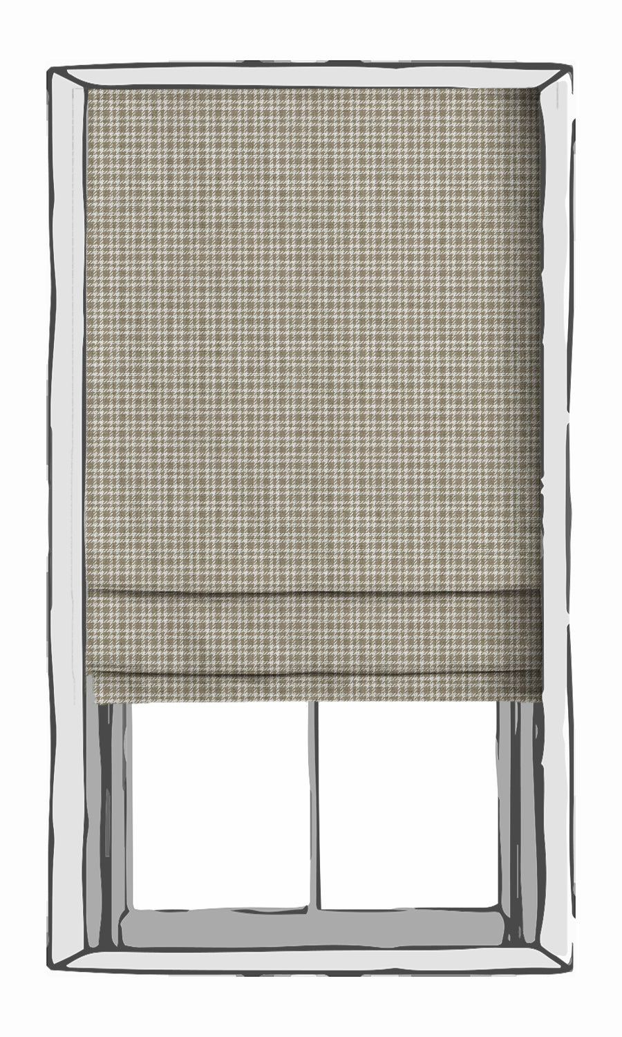 Checkered Free Fabric Material Sample (Brown/ White)