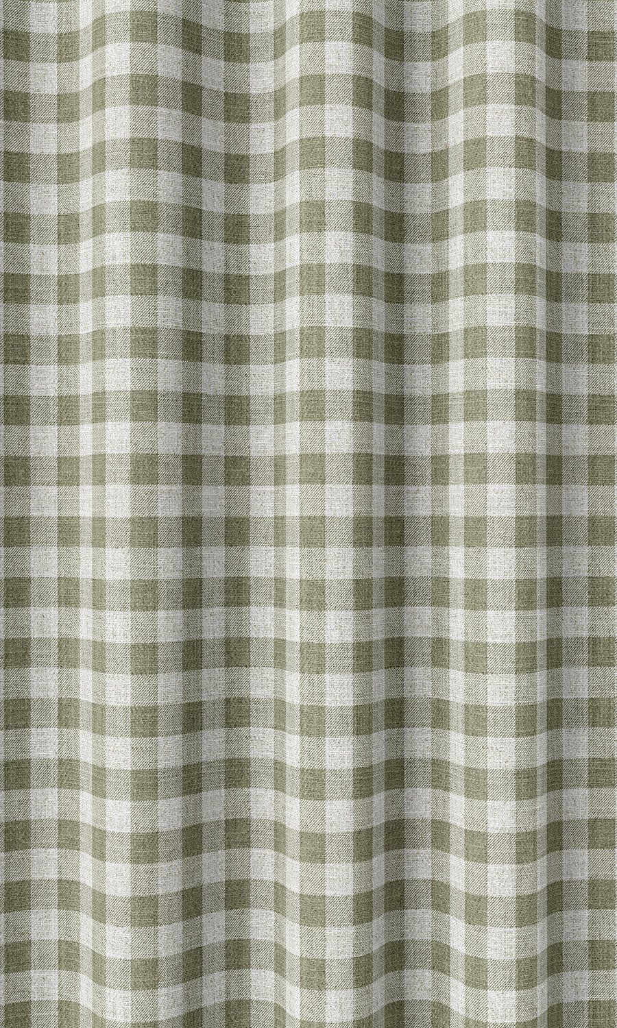 Check Patterned Home Décor Fabric Sample (Green/ White)