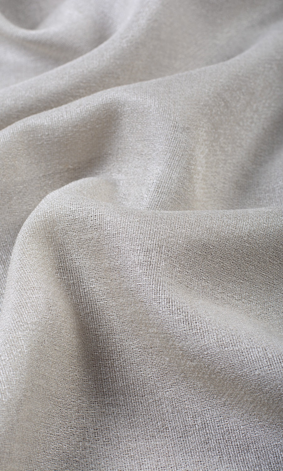 Plain Semi-Sheer Fabric Material By the Metre (Silver Gray)