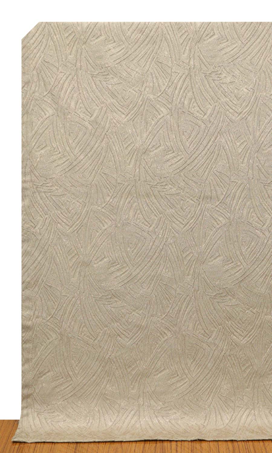 Self-Patterned Poly-Cotton Window Treatments Fabric Sample (Caramel Brown)