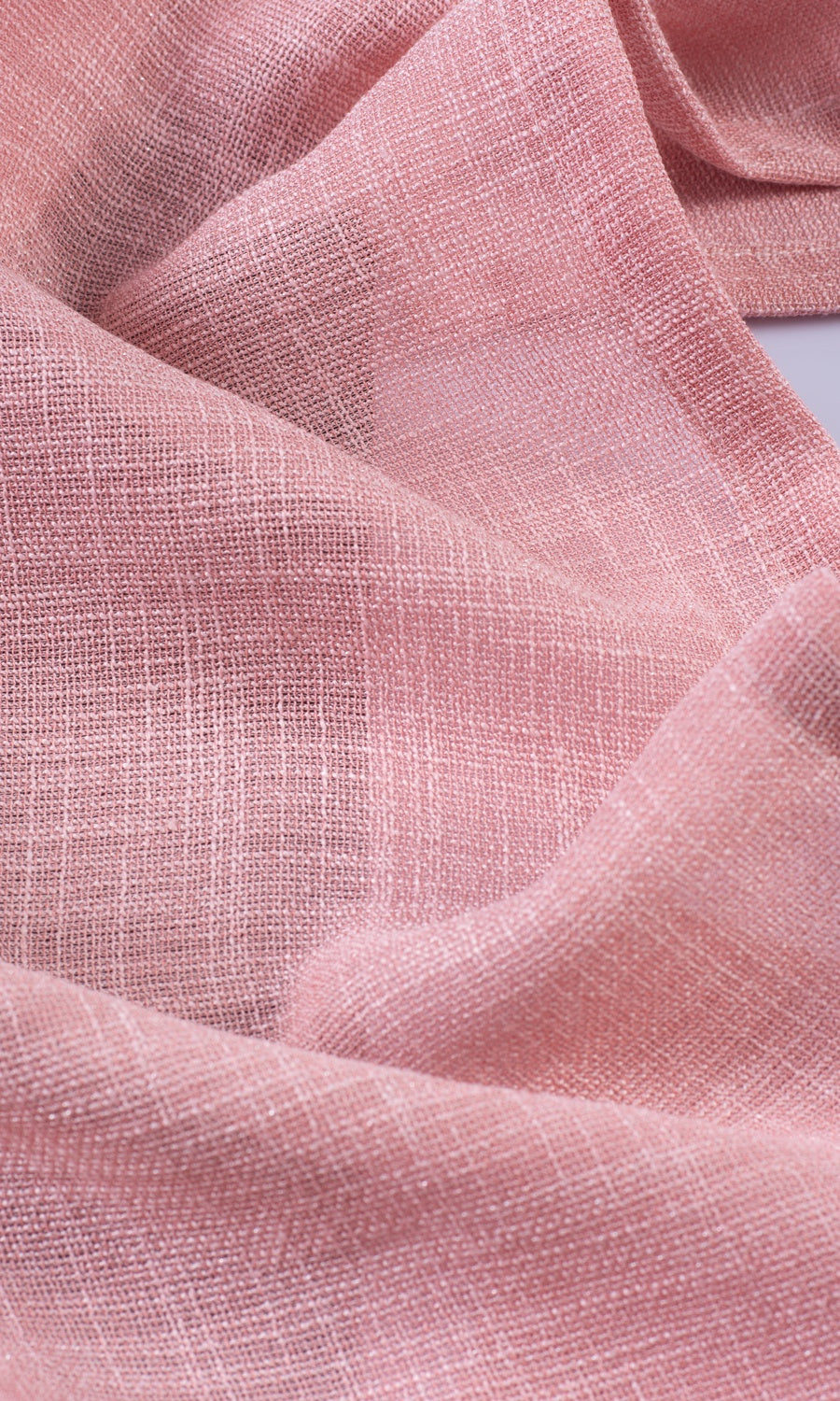 Textured Sheer Free Fabric Material Sample (Pink)