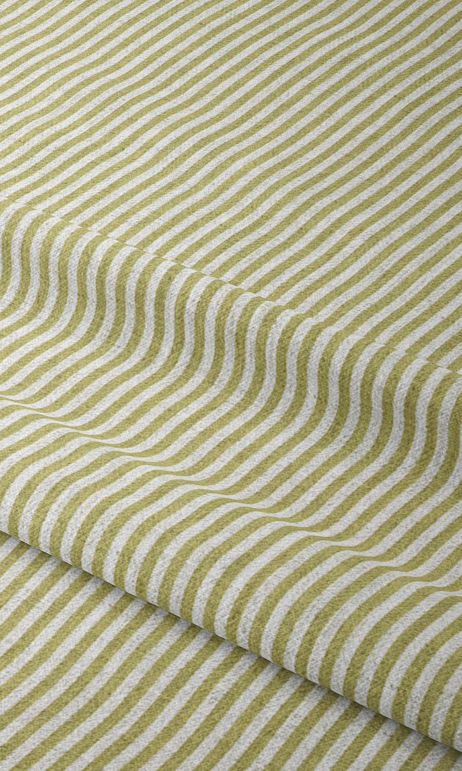 Striped Home Textile Fabric Material By the Metre (Green/ White)