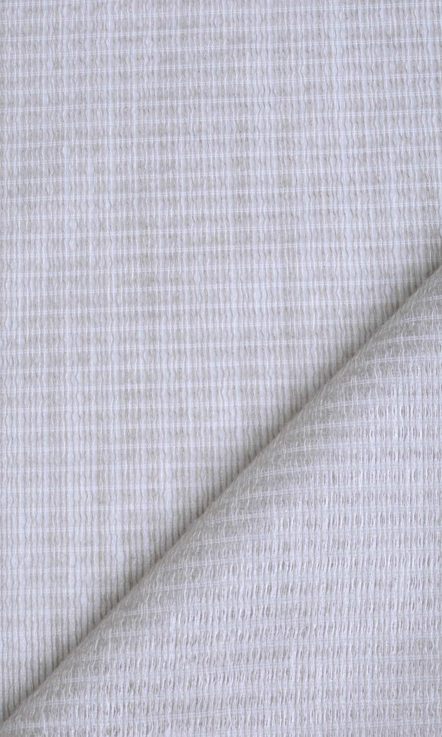 Horizontal Striped Sheer Free Fabric Material Sample (Grey-Beige)