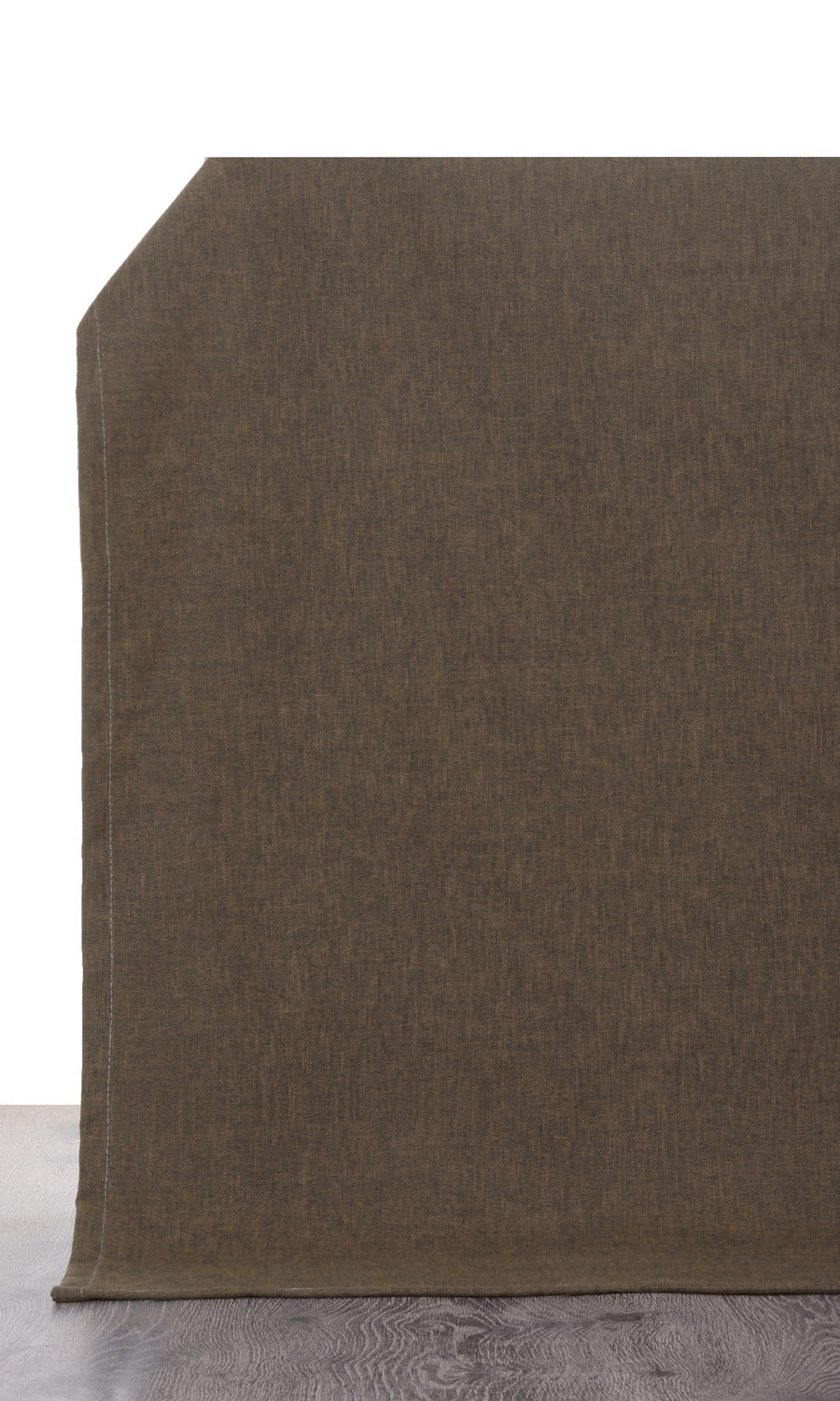 Poly-Linen Fabric Material By the Metre (Umber Brown/ Cedar Brown)