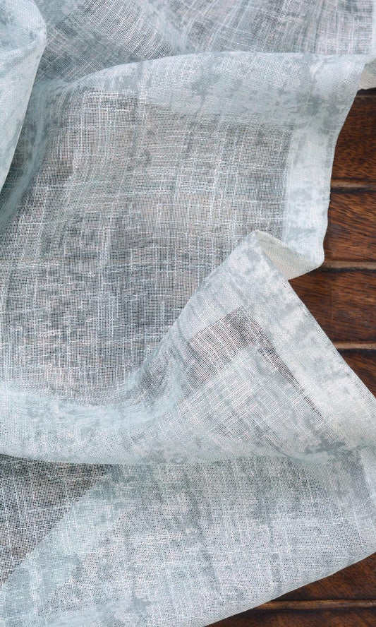 Textured Sheer Curtain Panels (Blue)