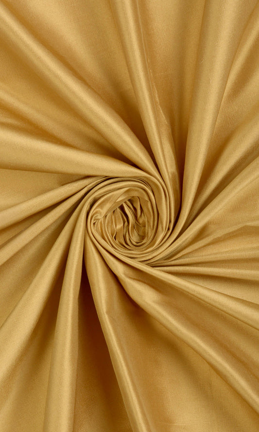 Shantung Silk Home Décor Fabric Sample (Ochre/ Burnt Yellow)