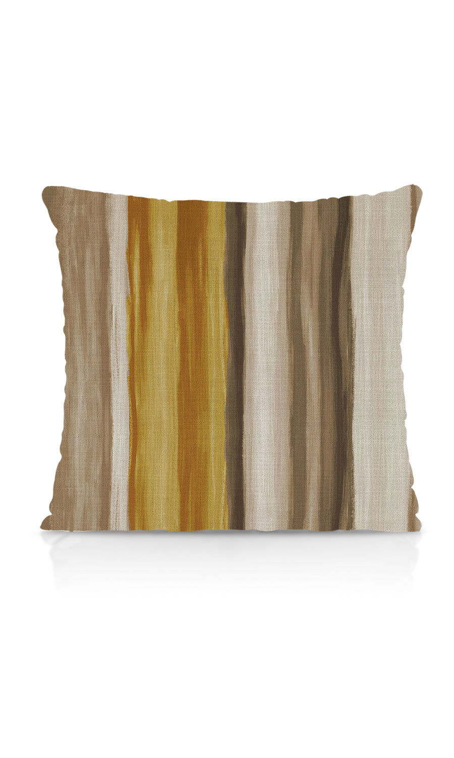 Watercolor Effect Striped Home Textile Fabric Material Sample (Yellow/ Brown)