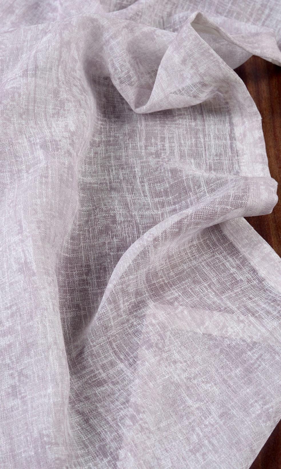 Textured Sheer Home Textile Fabric Material By the Metre (Pale Pink)