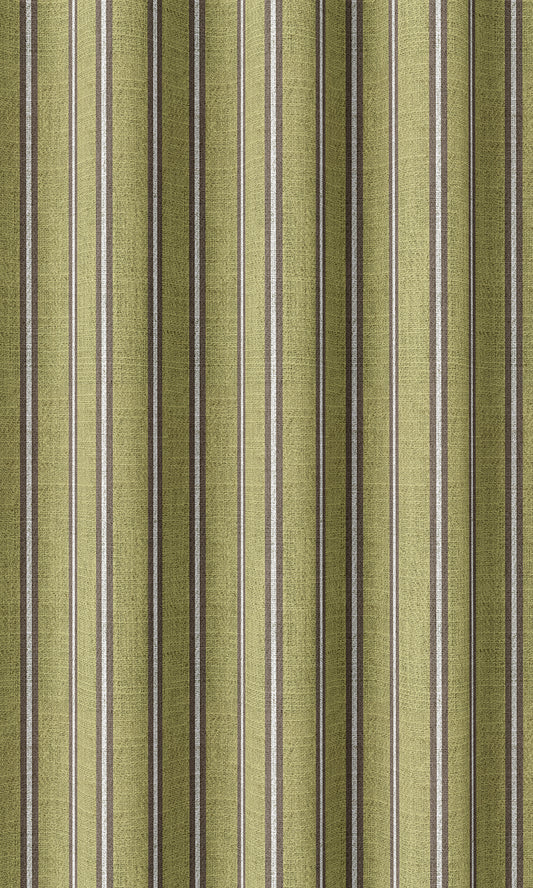 Striped Drapes (Chartreuse Green/ Brown)