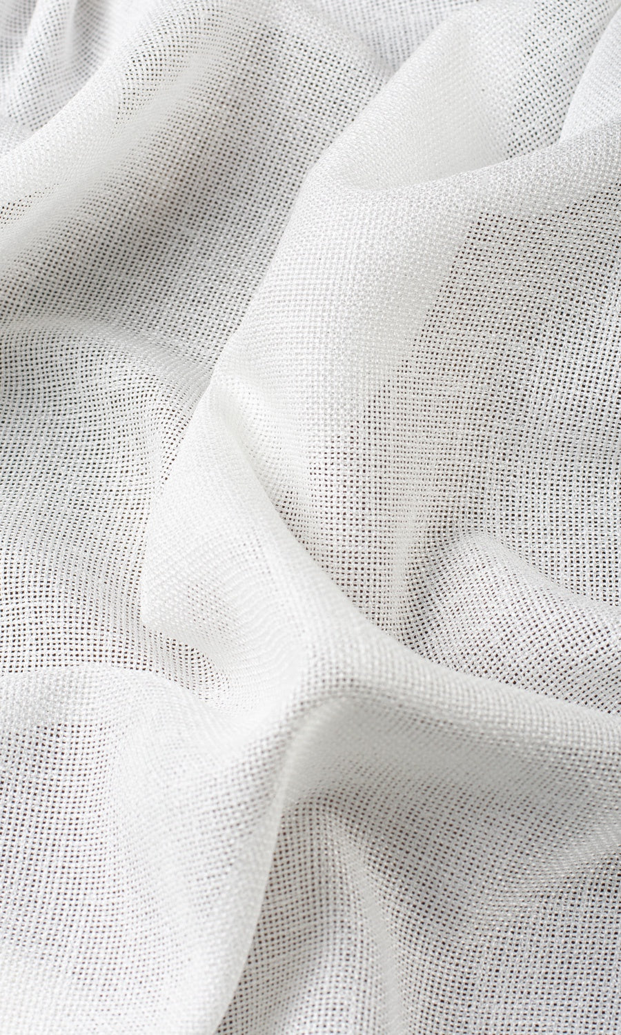 Textured Sheer Fabric By the Metre for Curtains & Drapes (White)