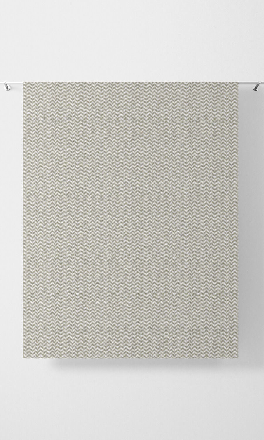 Herringbone Textured Fabric Material By the Metre (Grey)