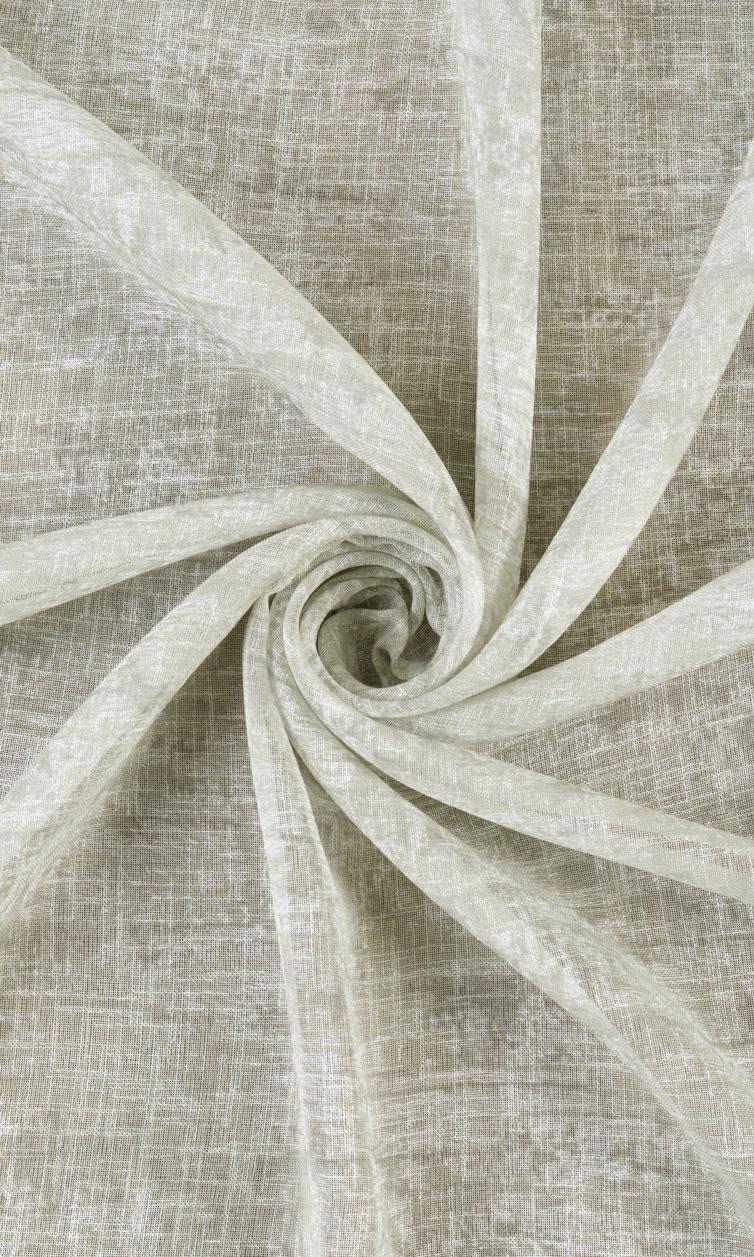Textured Sheer Home Textile Fabric Material By the Metre (Grey-Green)