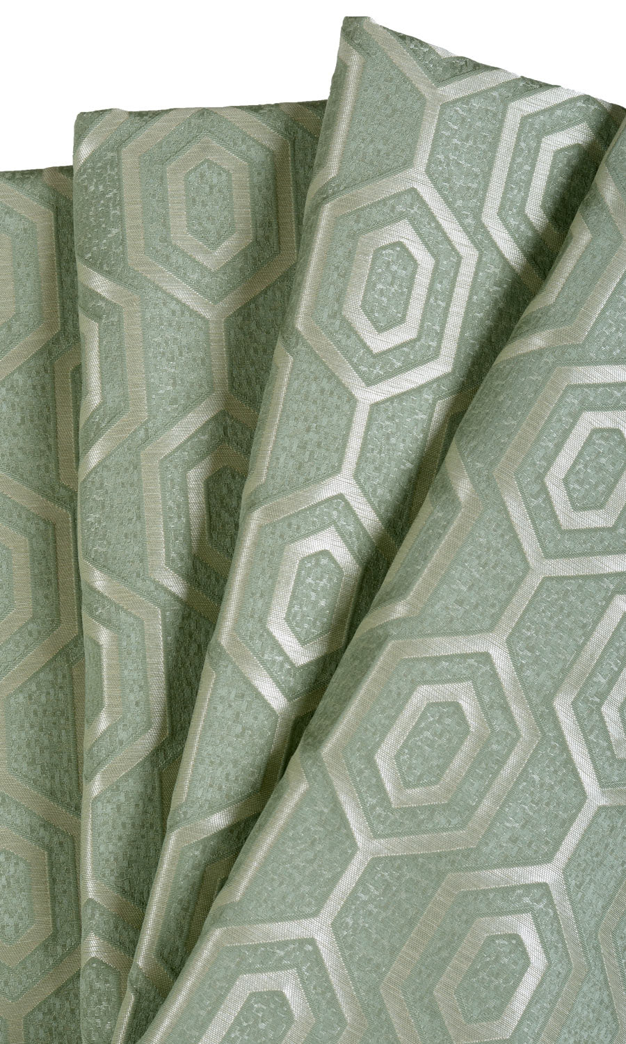 Honeycomb Patterned  Home Textile Fabric Material By the Metre (Sage Green)