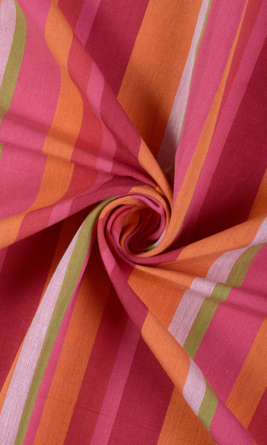 Cotton Window Treatments Fabric Sample (Orange/ Pink)