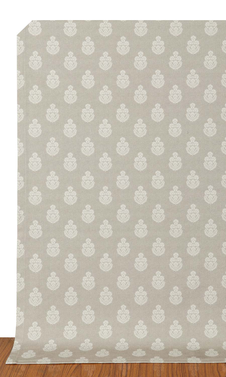 Floral Cotton Window Treatments Fabric Sample (Pale Beige)