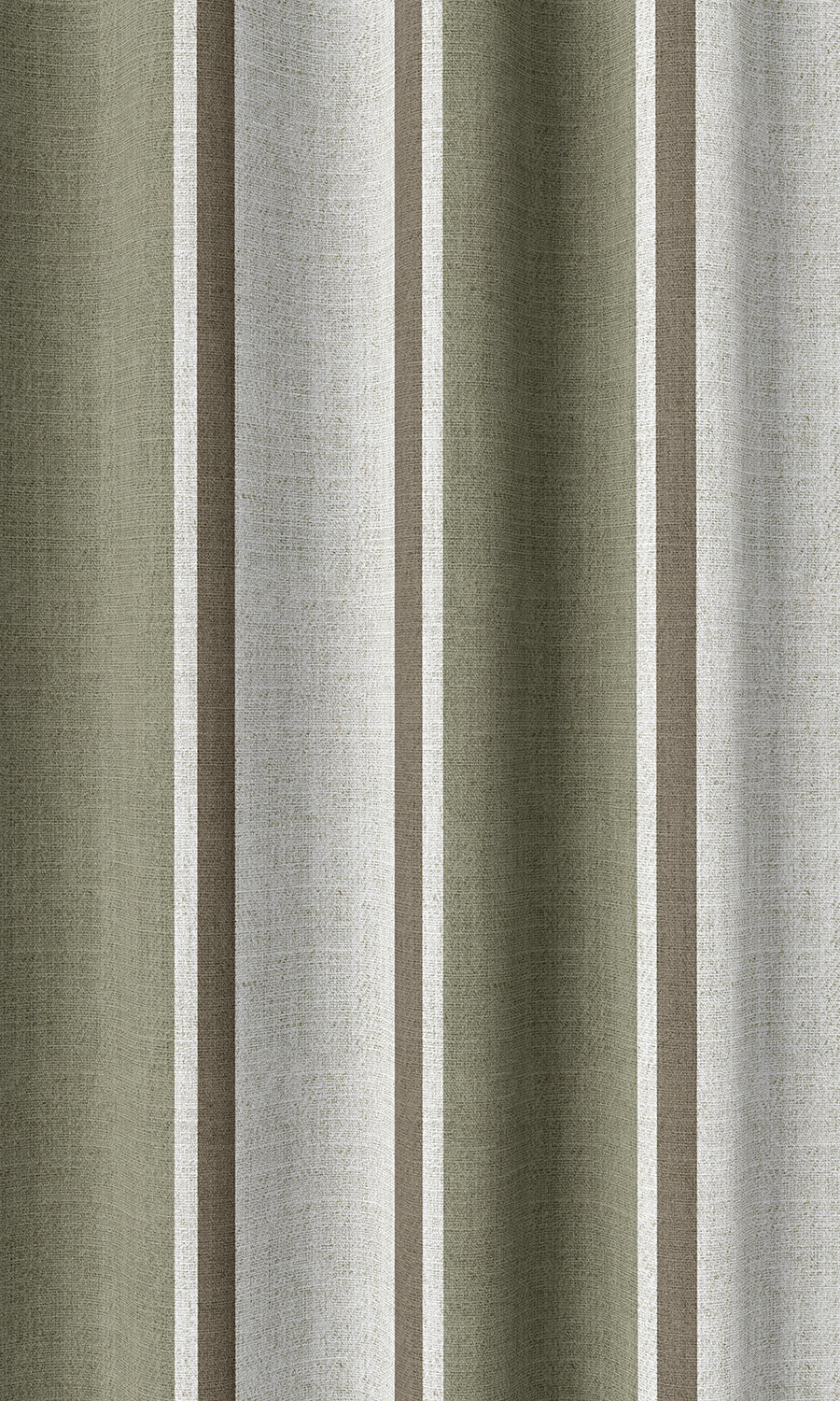 Striped Home Décor Fabric By the Metre (Green/ Brown)