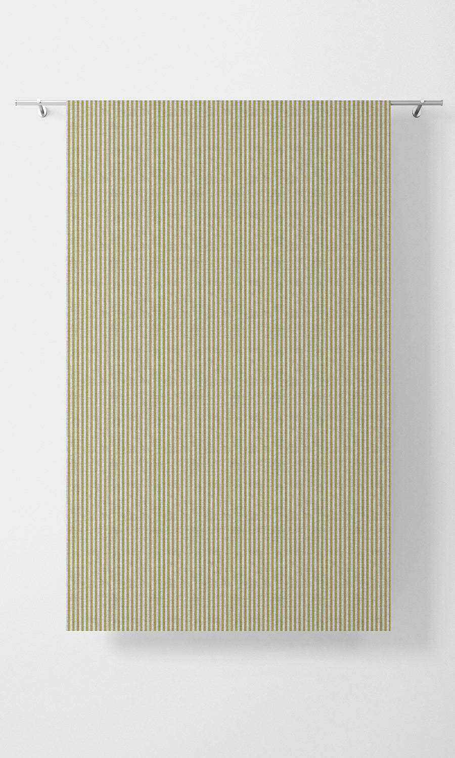 Striped Home Textile Fabric Material By the Metre (Chartreuse Green/ White)
