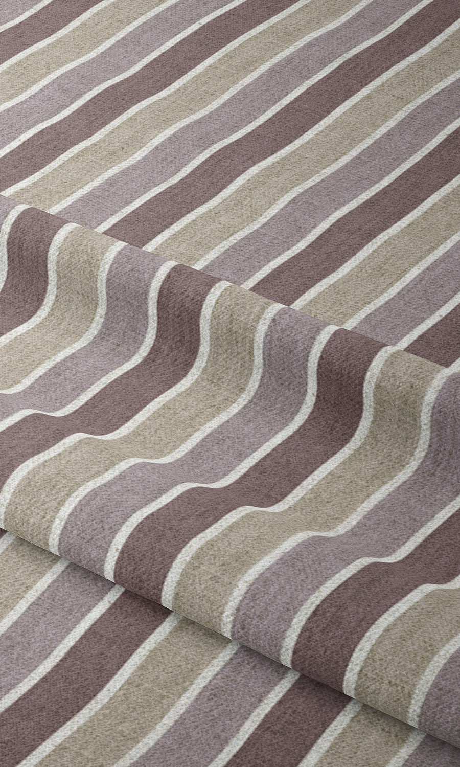 Striped Print Home Textile Fabric Material Sample (Lavender/ Beige)