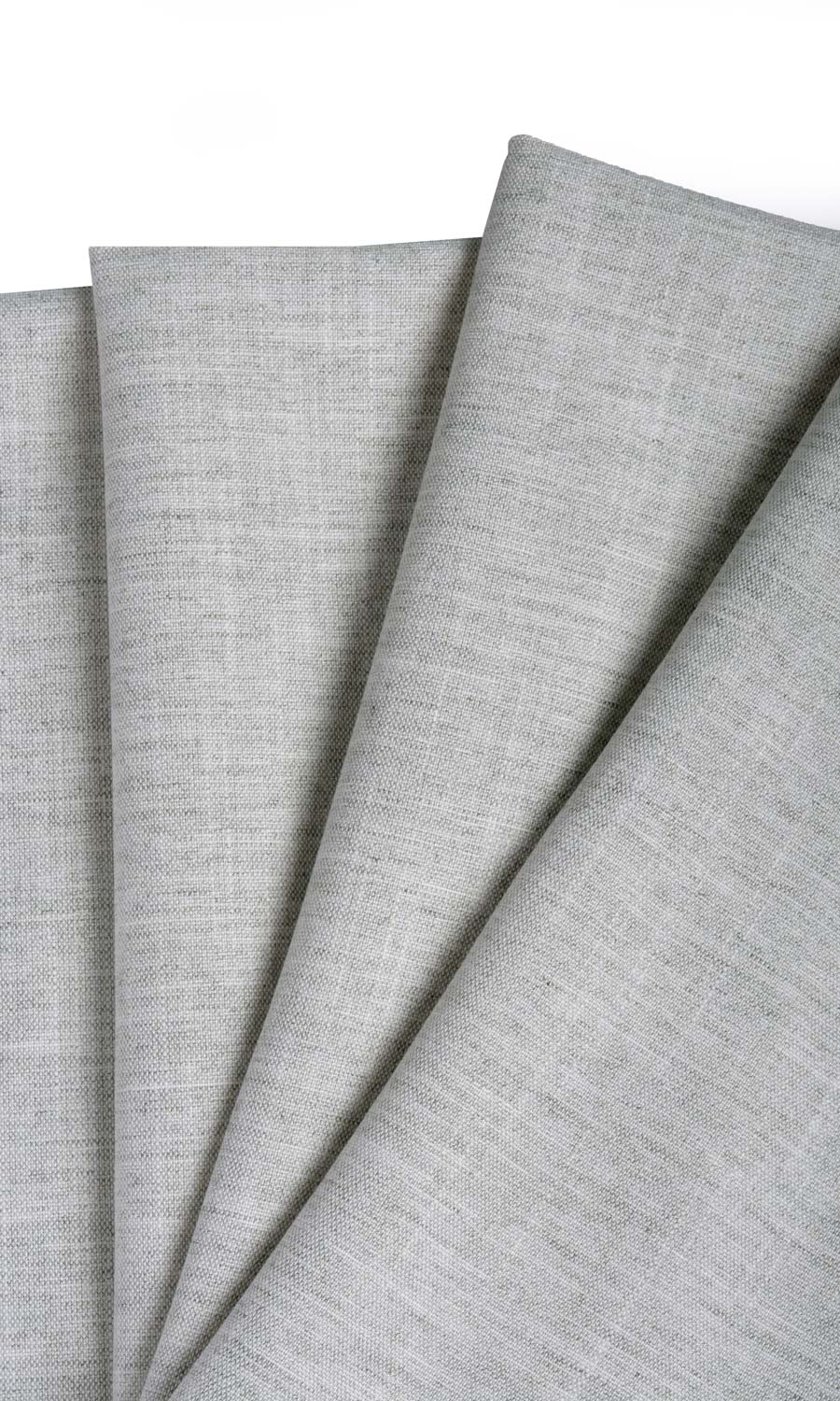Plain Linen Textured Window Treatments Fabric By the Metre (Smoke White)