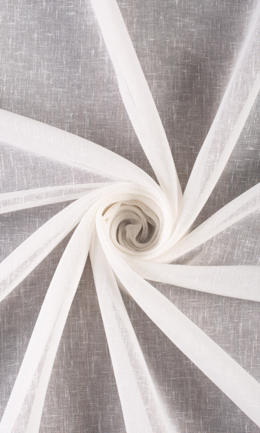 Textured Sheer Free Fabric Material Sample (White)
