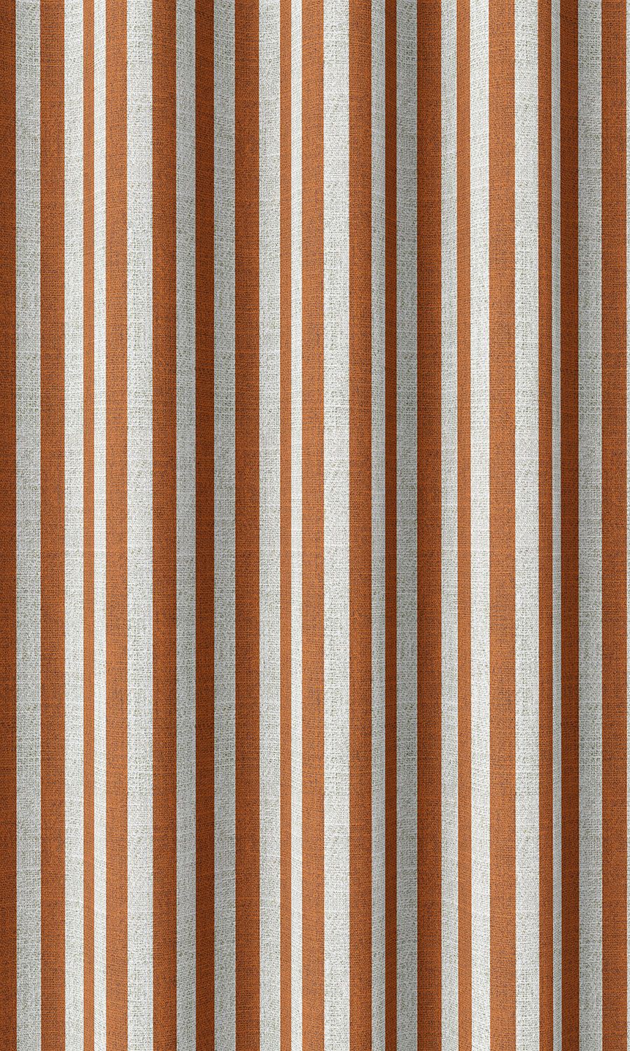 Modern Striped Home Décor Fabric Sample (Burnt Orange/ White)