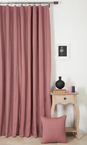 Cotton Home Décor Fabric Sample (Pink/ Grey)